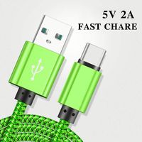 Câble de données USB-C en nylon OEM d'usine 1m 2m 3m, câble Micro USB V8, charge rapide 2.0, USB vers Type-C pour Android