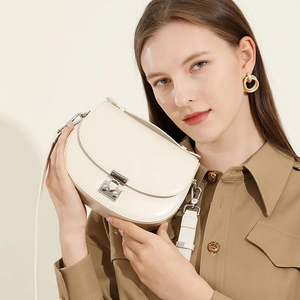 Túi đeo chéo nữ da thật nguyên bản kiểu dáng cổ điển, quai rộng, cao cấp, phong cách độc đáo, nhỏ gọn, khóa thời trang - Product Image 2