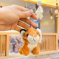 Gantungan Kunci Boneka Harimau Lucu Kawaii, Hiasan Tas Boneka Hewan, Liontin Mainan Harimau Mini Lembut untuk Hadiah Tas Ransel