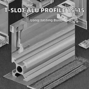 15*15 टी स्लॉट बाहर एल्यूमीनियम प्रोफ़ाइल वर्कबेंच रोबोट शेल्फ 15 20 25 30 40 45 50 60 60 80-कस्टम कटिंग - Product Image 2