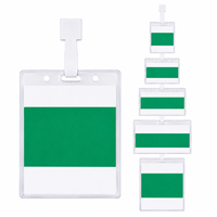 Porte-cartes PVC Premium BAGTOGO, étui vertical transparent pour badge, cordon de couleur, logo personnalisé, OEM/ODM, taille personnalisée, impression 0-10 couleurs