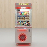 Machine distributrice de pièces de monnaie en métal DIY White Claw Crane, solution commerciale avec 30 pièces et garantie d'un an pour les jeux d'arcade
