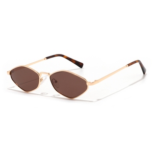 Lunettes de soleil unisexes œil de chat, monture en métal, verres verts, protection UV 100%, style tendance pour adultes - Product Image 4