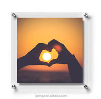 Support photo magnétique en acrylique moderne transparent double face pour table de bureau, décoration intérieure, présentoir