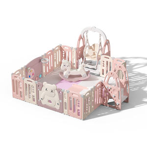 คอกกั้นเด็กแบบพกพา สีชมพูหวาน สำหรับใช้ในบ้าน พับเก็บได้ ปลอดภัยสำหรับเด็ก  ขายส่ง - Product Image 6