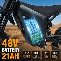 Moto électrique Surron Light Bee X pour adultes, avec moteur central 48V 1500W, autonomie de 80-90 km, guidon amovible, en stock aux États-Unis