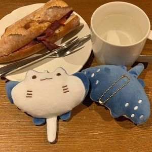 10Cm Schattige Ray Pluche Speelgoed Promotie Cadeau Tas Hanger Sleutelhanger Mini Devilfish Plushie Sleutelhangers Opgezette Zeedieren - Product Image 2