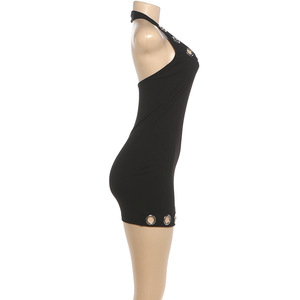 Viviblook Z521DS01 Vestido de Verano para Mujer, Nuevo, Sexy, sin Mangas, con Espalda Descubierta, Ajustado, Mini Vestido Bodycon - Product Image 3