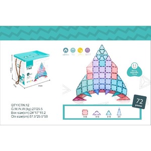 Jouets Eli - Blocs <span class=keywords><strong>de</strong></span> <span class=keywords><strong>construction</strong></span> magnétiques en plastique ABS très vendus - Ensemble <span class=keywords><strong>de</strong></span> tuiles 3D à empiler - Jouets <span class=keywords><strong>de</strong></span> <span class=keywords><strong>construction</strong></span> DIY - Blocs éducatifs - Product Image 3