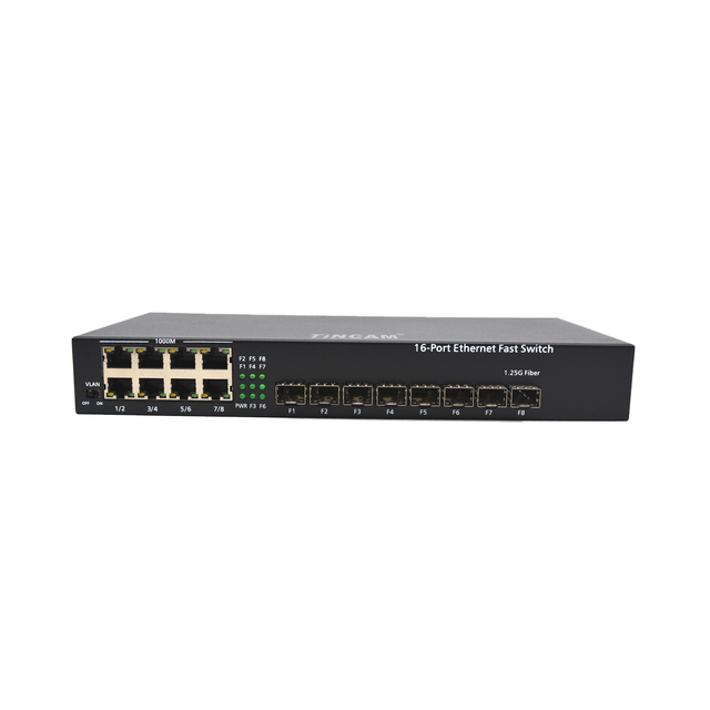 TiNCAM Aggregation Switch 8* SFP+8*RJ45 Fiber Port Fiber Ethernet Switch Unmanaged Aggregation Full-gigabit Switch