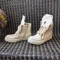 Bottes mi-hautes rétro pour homme de haute qualité, en cuir véritable, style crocodile, motif serpent, grande taille, chaussures de marche