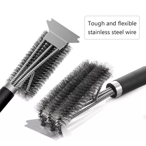 Cepillo para Barbacoa <span class=keywords><strong>de</strong></span> Acero Inoxidable con Raspador, Herramientas <span class=keywords><strong>de</strong></span> Limpieza <span class=keywords><strong>de</strong></span> <span class=keywords><strong>Parrillas</strong></span> Metálicas, <span class=keywords><strong>Limpiador</strong></span> <span class=keywords><strong>de</strong></span> <span class=keywords><strong>Hornos</strong></span> para Barbacoa - Product Image 3