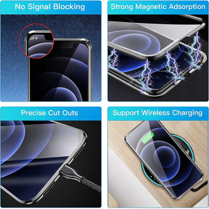Màn Hình Riêng Tư Chống Sốc Rõ Ràng <span class=keywords><strong>360</strong></span> Từ Đầy Đủ Bảo Vệ An Toàn Khóa Điện Thoại Trường Hợp Đối Với iPhone 11 12 13 14 15 16 17 Pro Max - Product Image 2