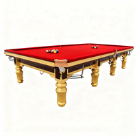 Table de billard personnalisable de 12 pieds en bois/métal/verre avec poches en cuir et semelle en caoutchouc – Qualité tournoi, écologique, professionnelle, pour usage domestique