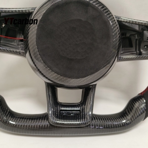 YTcarbon pour T-Roc <span class=keywords><strong>Touran</strong></span> GT GLI GTI GTD GTE <span class=keywords><strong>R</strong></span>-<span class=keywords><strong>line</strong></span> Racing Style volant en Fiber de carbone véritable personnalisé - Product Image 5