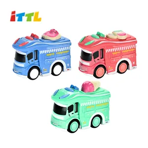 ITTL China Factory Wholesale Alloy Diecast Car Toys Alloy Inertia Ice Cream Truck For Kids
