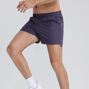 Shorts de sport pour hommes en nylon pur, élégants, décontractés, pour la gym, avec poches zippées, pour la course et le jogging - Product Image 1