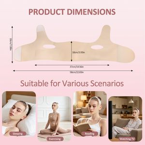 Masque amincissant réutilisable pour le visage en V, lifting du menton et des joues, anti-rides, sangle amincissante pour le visage - Product Image 4