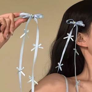 Pinzas para el Cabello con Lazo de Satén Sedoso, Lazos Largos para Niñas y Mujeres, Pinzas para el Cabello de Ballet, Horquillas para el Cabello - Product Image 1