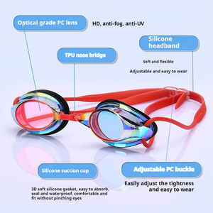 5701 lunettes de natation anti-buée HD du fabricant professionnel petite compétition d'entraînement de conception lunettes de course professionnelles hommes - Product Image 6