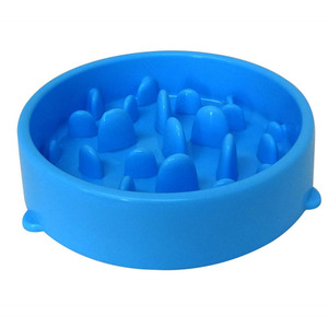 Cuenco de alimentación lenta para mascotas, forma redonda azul y verde para perros y gatos, plato para comer anti-asfixia - Product Image 4