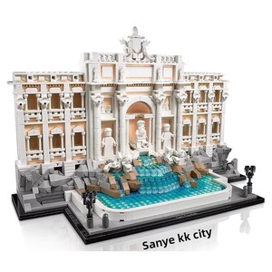 Compatible con la Serie 21062 de Construcción, Fuente de Trevi Romana, Bloques de Construcción Educativos Retro, Modelo de Plástico para Armar - Product Image 5