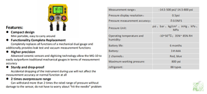 Medidor de presión HVAC multifuncional y portátil, medidor de colector Digital para detección de fugas de refrigerante de <span class=keywords><strong>88</strong></span> tipos - Product Image 4