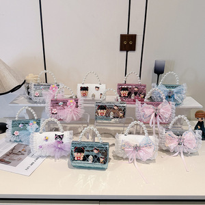 Nuovo Zaino Monocolore per Bambini 2025 - Borsa a Tracolla Principessa con Specchio e Perle per Bambine, Stile Cartone Animato - Product Image 4