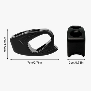 Ajustador de Cuerda Ligero Negro para Montañismo y Escalada - Gancho Organizador de Cuerdas de Aleación de Aluminio para Senderismo y Vía Ferrata - Product Image 2