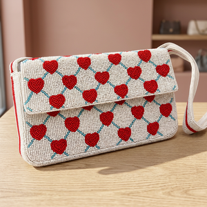 Handmade Modern Glass Beaded Durable Lightweight Button Closure Single Strap Daily Use Womens Designer <b>Clutch</b> - Product Image 3
