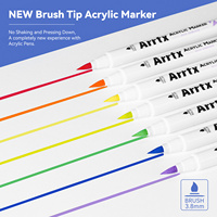 Arrtx 30B stylos de peinture acrylique couleurs classiques marqueurs de peinture pour pierre roche artisanat bricolage 30 pièces couleurs classiques mise à niveau emballage