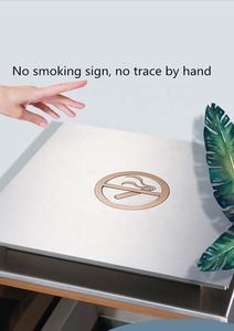 Contenedor de <span class=keywords><strong>Basura</strong></span> <span class=keywords><strong>Doble</strong></span> de Acero Inoxidable para Exteriores, Comercial, para Hoteles, Diseño Personalizado ODM de China, 2 Piezas - Product Image 4