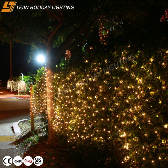 High Quality Customized Outdoor IP65 Waterproof Warm White Flash LED Net Light with 256 LEDs 2-Year Warranty & Easy Installation