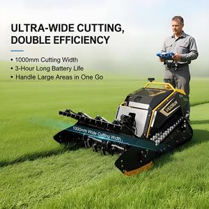 Robot tondeuse à gazon Vigorun, moteurs industriels doubles 48V 1500W MTSK1000, machine de broyage pour grands terrains - Product Image 1