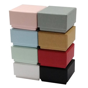 Caja de Joyería de Cartón Rígido con Tapa y Base, Económica, con Inserto de Espuma, Color Rojo/Marrón/Rosa/Negro/Verde/Azul/Blanco, P1346 - Product Image 1