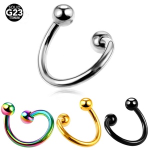 Piercing en <span class=keywords><strong>Espiral</strong></span> de Titanio G23 en Forma de S para Nariz, Labio, Oreja (Cartílago, <span class=keywords><strong>Tragus</strong></span>), Ombligo y Ceja - Joyería de Moda - Product Image 2
