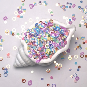 Confettis en argile polymère Candy Corn en vrac, en forme de cœur creux, d'anneau et d'enveloppe, tranches d'argile souple, pour décoration de table et de fête - Product Image 6