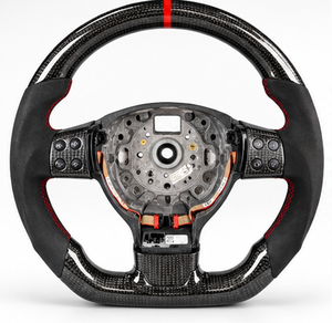 Volant sport en cuir et fibre de carbone 3 branches 40 mm pour VW Golf 4/5 Mk4/Mk5 GTI R32 Jetta Bora Touran - Product Image 1