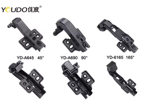 आप फर्नीचर हार्डवेयर बंदूक काले एल्यूमीनियम फ्रेम हाइड्रोलिक हिंज कैबिनेट हिंज नरम पास छुपा हाइड्रोलिक हिंगस - Product Image 5