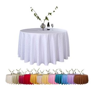 2024 WholesaleJacquard <b>Round</b> <b>Table</b> Cover Luxury <b>Tablecloth</b> White <b>Table</b> Cloth <b>for</b> Wedding - Product Image 4