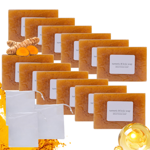 Tùy Chỉnh Nhãn Chanh Nghệ Kojic Axit Xà Phòng Với Vitamin C Làm Trắng Da Mịn Làm Sạch Sâu Handmade Tumeric Xà Phòng Cơ Thể Khuôn Mặt - Product Image 1