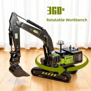 Set de Vehículos de Ingeniería de Aleación para Niños: Excavadora de Juguete, Máquina de Simulación con Gancho, Pala y Grúa, Modelo para Niño - Product Image 3