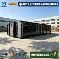 Maison conteneur modulaire préfabriquée en acier durable de 40 pieds, extensible, idéale pour les bureaux à domicile, les magasins et les hôtels en extérieur