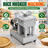 Petite décortiqueuse de riz domestique durable, équipement de décorticage et de mouture du paddy pour usage domestique et agricole