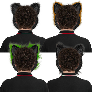 Máscara de Plástico Peluda Divertida al por Mayor, Máscara Facial Personalizada con Pelo, Disfraz de Halloween, Accesorio de Cosplay - Product Image 6