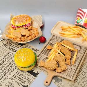 Custom Logo Printing <b>Food</b> Grade Burger Packaging Oil Grease Resistant Sandwich Wrappers for Cake Pizza Bread Single Side Coating - Product Image 4