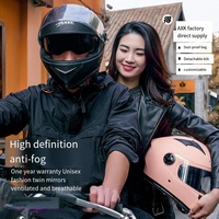 Nouveau casque de moto intégral rétro Super September, matériau ABS, double visière, doublure en coton, taille réglable, homologué DOT