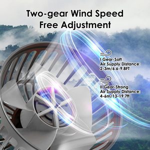 360度調整可能な3ヘッド自動車用電動ファンUSB 5Vファン2段階速度調整可能静音ファン、家庭、デスク、オフィス、車両用 - Product Image 4