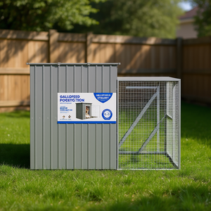 Nichoir pour chien en acier galvanisé avec enclos 84,3x99,6x71,3 pouces, abri extérieur pour grands chiens, durable, toutes saisons - Product Image 2