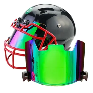 Visera de protección ocular negra para fútbol, Viseras para casco de fútbol con Clips